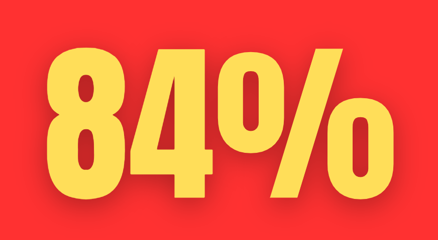 84%